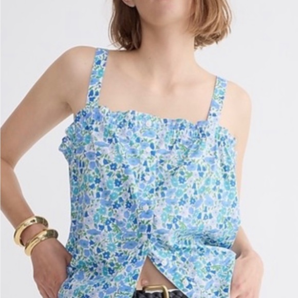 J. Crew Tops - NWT J Crew/Liberty of London Poppy &Daisy floral button front tank top S